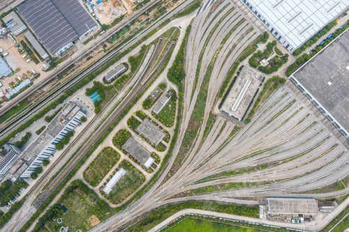 Preview: Aerial view of Wuhan Metro high-speed train depot in China