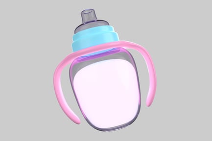 Preview: Baby bottle with handles pastel