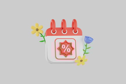 Preview: Discount calendar with flowers