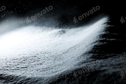 Preview: Abstract Snow Texture at Night Under Dim Light