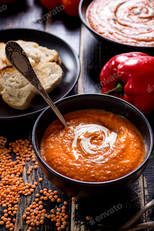 Preview: Pumpkin soup with heavy cream