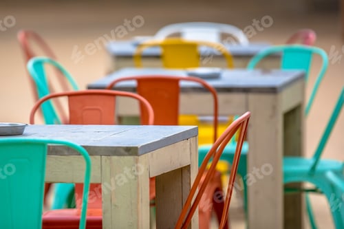 Preview: Colorful Restaurant terrace