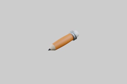 Preview: Cartoon pencil with eraser topper