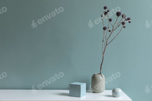 Preview: Stylish and creative composition of modern living room interior design.