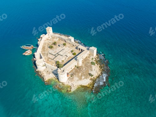 Preview: Maidens Castle Kiz Kalesi Drone Photo, Erdemli Mersin, Turkey