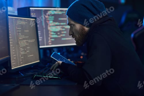 Preview: Computer hacker breaking into the system