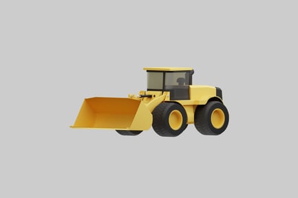 Construction front loader vehicle