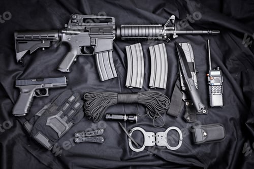 Preview: modern weapon, black background