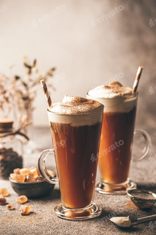 Preview: Iced coffee in a tall glass