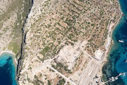 Preview: Aerial view of Cape Knidos Datca Peninsula Turkey