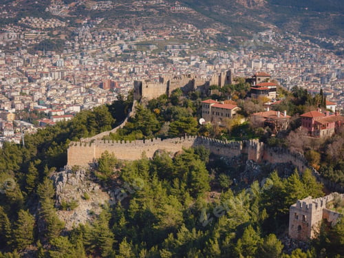 Preview: Alanya, turkey, winter walk by mediterranean sea