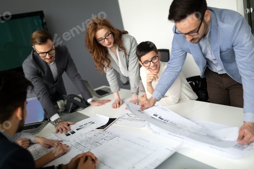 Preview: Group of business people collaborating in office