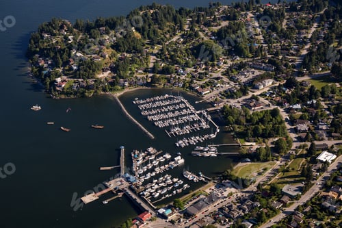 Preview: Aerial view of Gibsons in Sunshine Coast