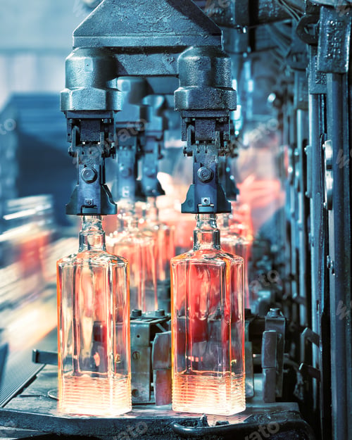 Preview: The machine for the production of glass bottles in the productio