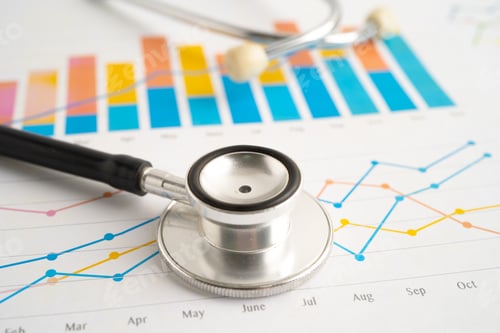 Preview: Stethoscope on graph paper, Finance, Account, Statistics, Investment, Analytic research data
