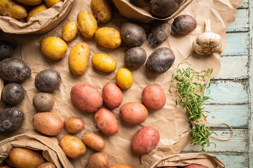 Preview: Various varieties of new potatoes