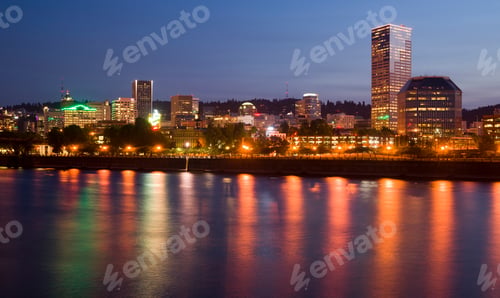 Preview: Portland Oregon Willamette River Downtown City Waterfront Skyline