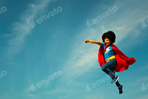 Preview: Strong superhero girl with superpowers