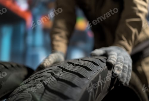 Preview: mechanic changing a wheel