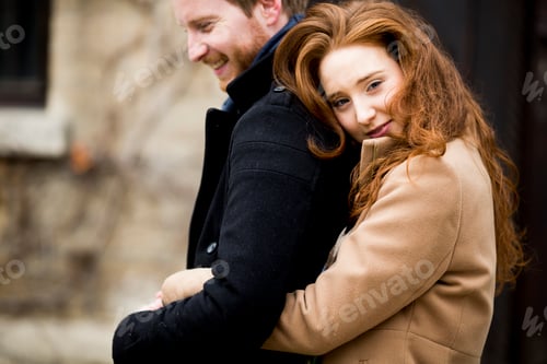 Preview: Young loving couple outdoor