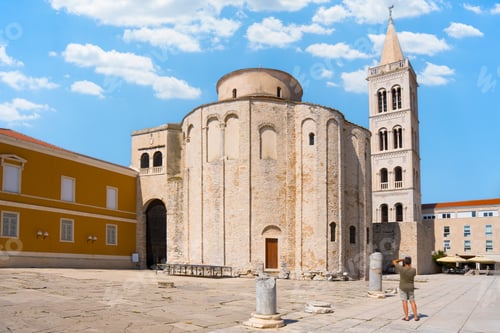 Preview: San Donato church and bell tower, Zadar, Croatia, historic architecture