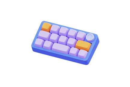 Aperçu: Illustration 3D du clavier à boutons