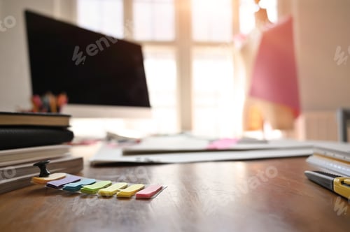 Preview: Designer workplace, Selective focus.