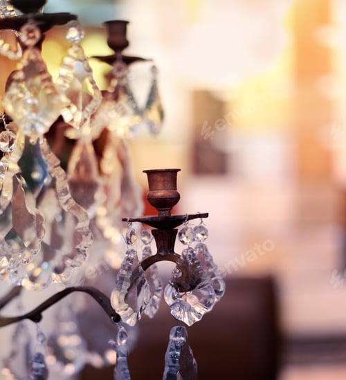 Vista previa: Chrystal chandelier close-up