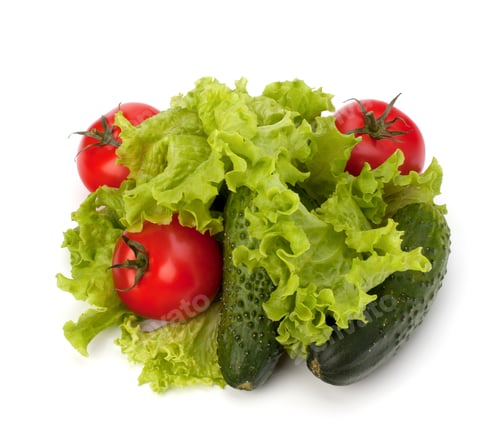 Preview: Tomato, cucumber vegetable and lettuce salad