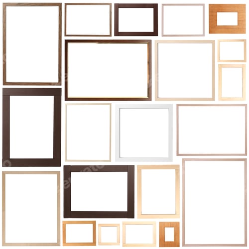 Preview: Set of many different frames isolated on white