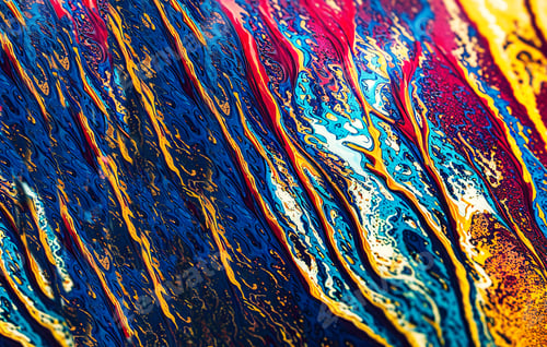Preview: Macro texture of abstract colorful liquid oil acrylic glitter marbled background