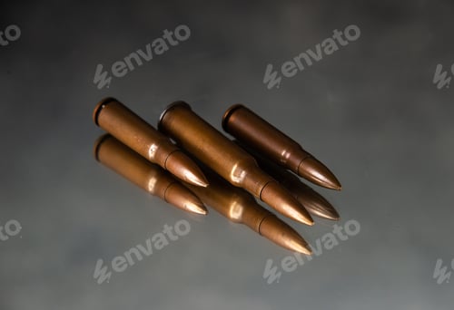 Preview: brown bullets on a dark background gun tank death war shooting