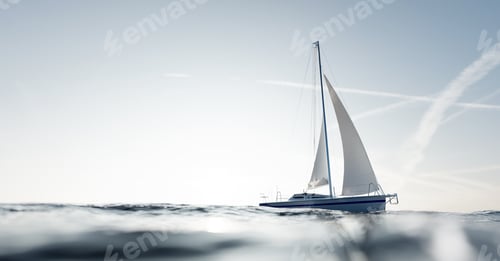 Preview: Sailing yacht on the ocean