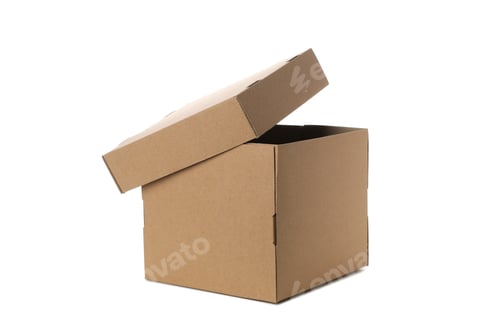 Preview: Blank carton box isolated on white background