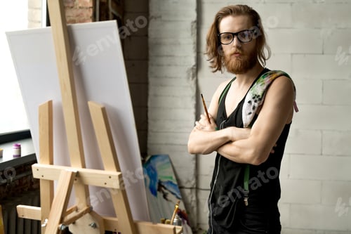 Preview: Pensive Artist by Easel