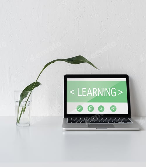 Preview: Online Learning Concept with Laptop on a Desk