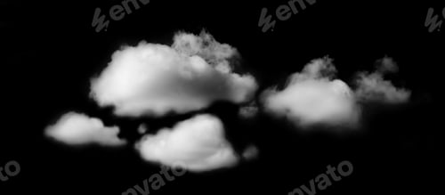 Preview: White fluffy clouds isolated,Abstract Soft Single fog or haze