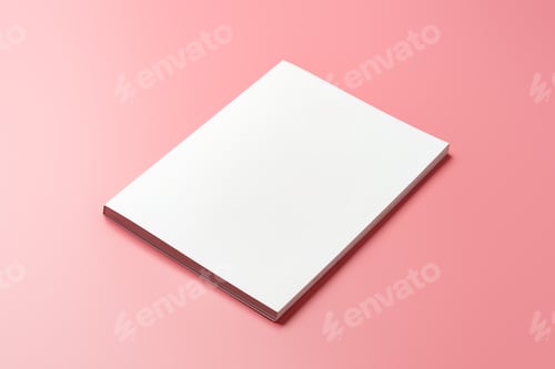Preview: A Collection of Blank Papers Stacked on a Pink Surface for Creative Projects