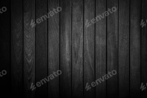 Preview: Abstract background from black wood pattern on wall in dark tone.