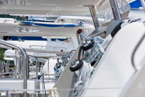 Preview: Winches and ropes, sailing yacht detail