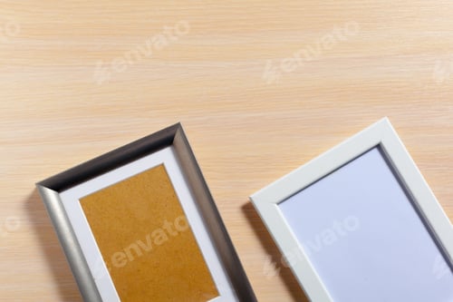 Preview: Blank photo frame on the table
