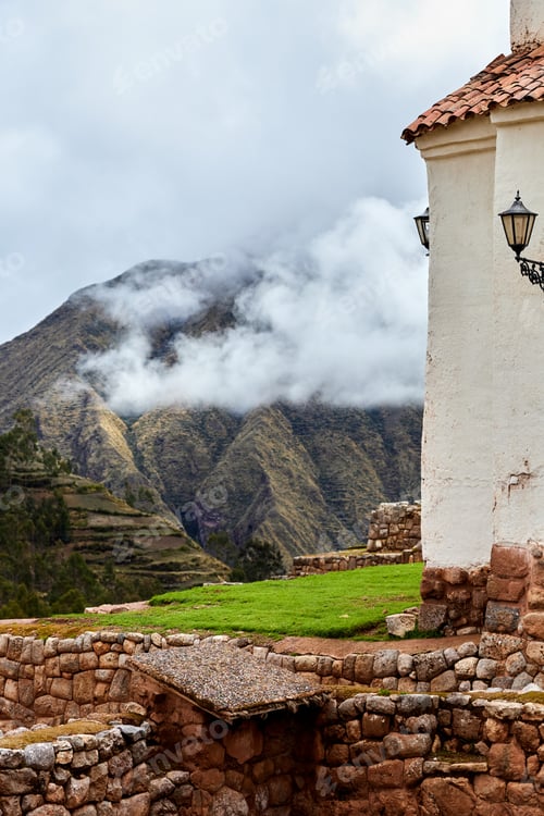 Preview: Vertical of Chinchero, Peru on a cloudy day