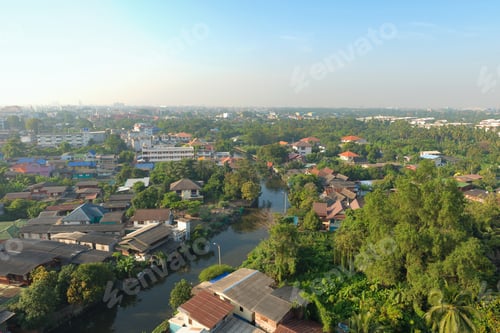 Preview: A Canal at sunrise in Bangkok, Thailand