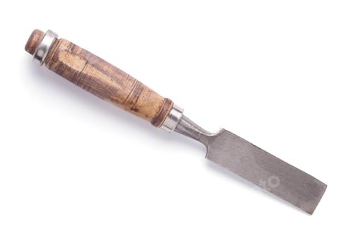 Preview: Woodworking carpenter chisel tool isolated on white background
