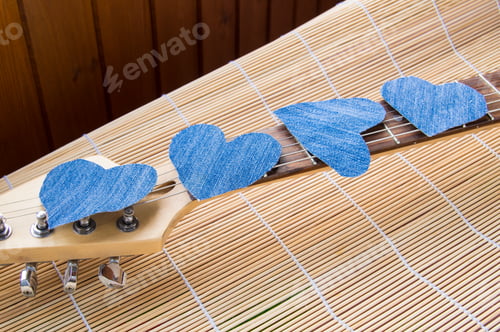 Preview: Heart of denim on the guitar. Happy friendship day