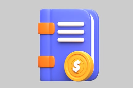 Preview: Financial ledger with coin icon