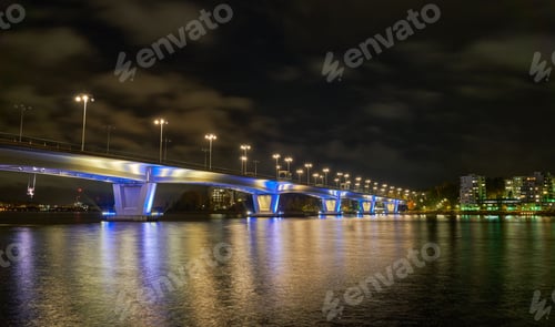 Preview: Stunning nighttime view of Jyvaskyla, Finland, showcasing city lights and serene atmosphere.