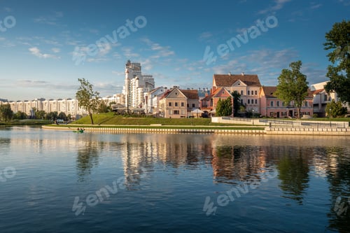 Preview: Svislach River skyline and Trinity Hill - Minsk, Belarus