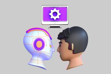 Visualização: Conceito de interação entre robôs humanos