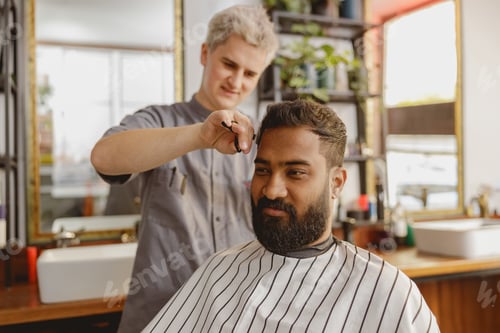 Preview: Barber is doing haircut